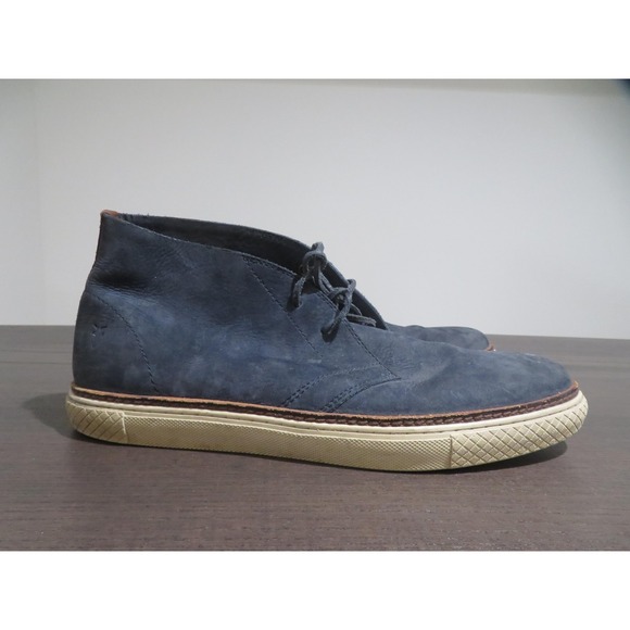 Frye Other - Frye Chukka Boots Mens Size 12 Navy Blue Suede Leather Casual Lace Up 3481166